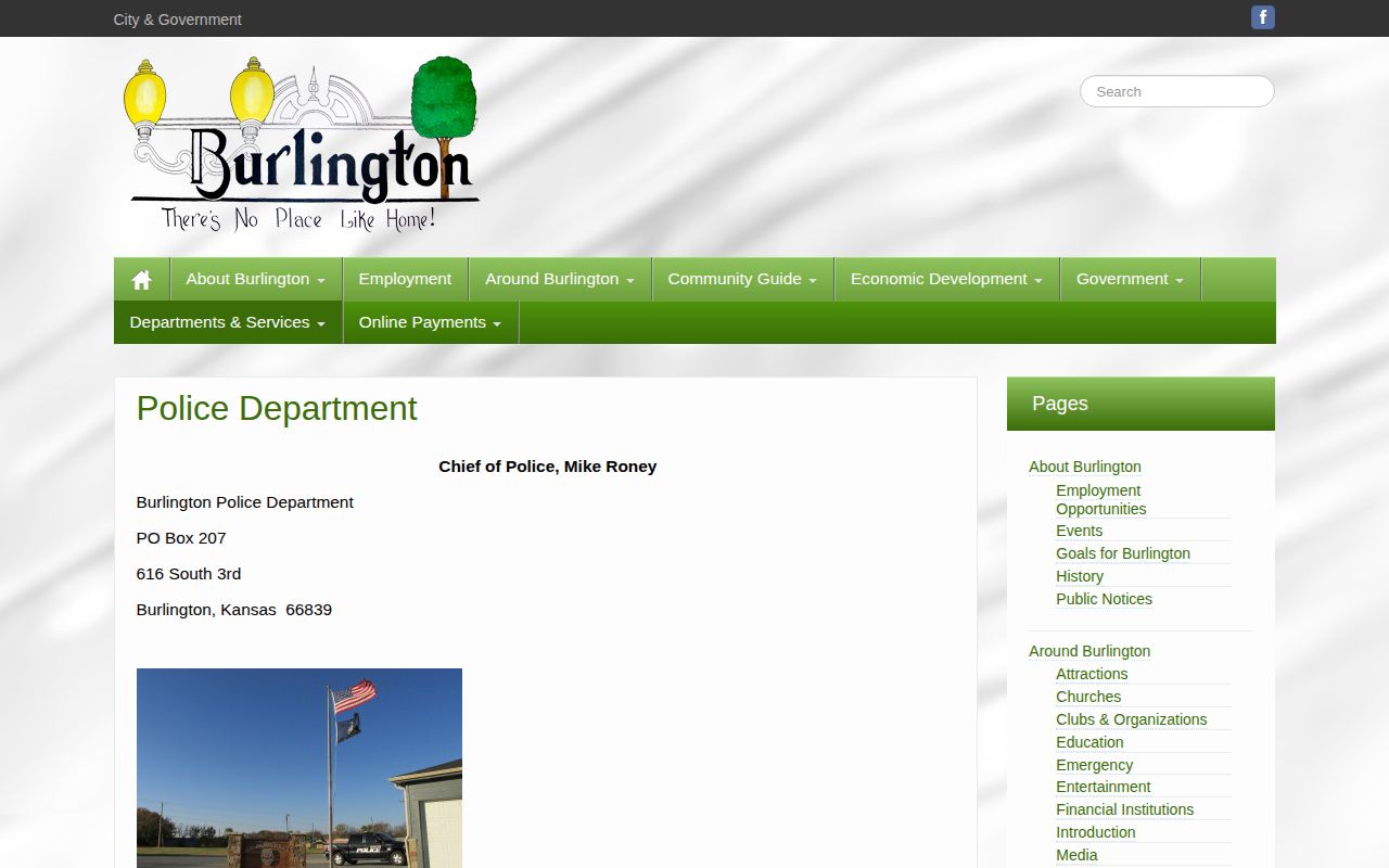 Burlington Police source for Coffey County arrest and mugshot records